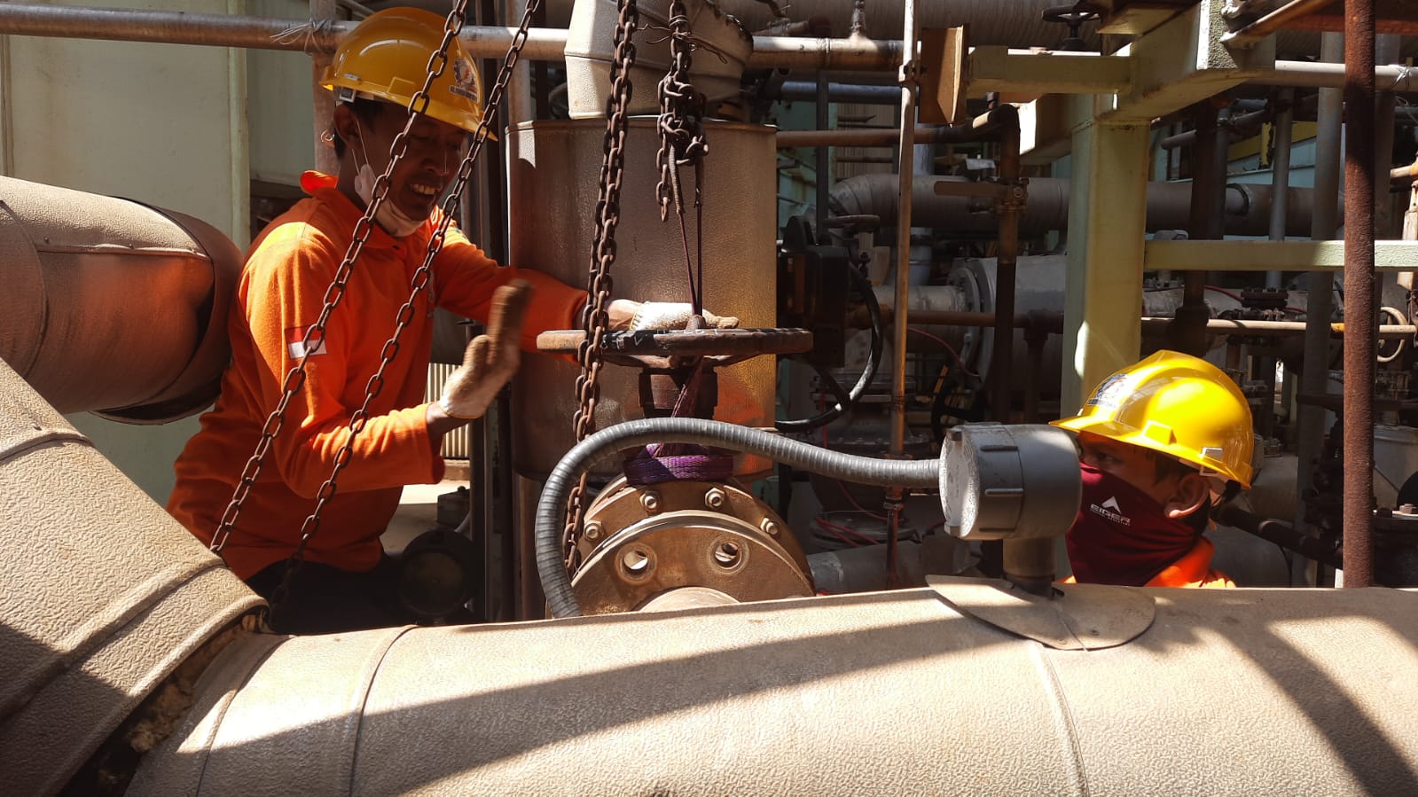 Proses Disassembly Ball Valve Indirect Heater BL Line dan Circulation HBL Pump Line